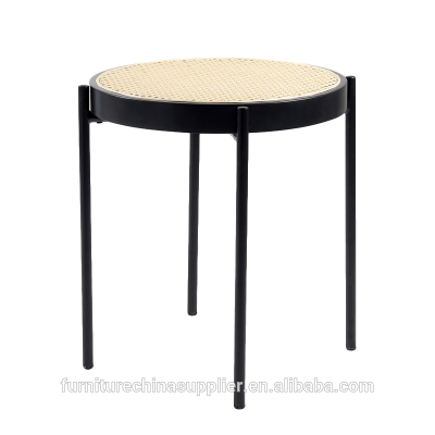 Modern Italian style Furniture Wooden Cane Side Table Rattan Coffee table