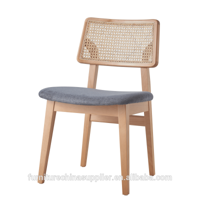 Modern Living room Furniture Solid Indoor Wooden Rattan Dining Chair for restaurant