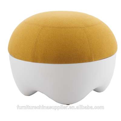 Modern multifunctional round fabric material ottoman storage kid stool